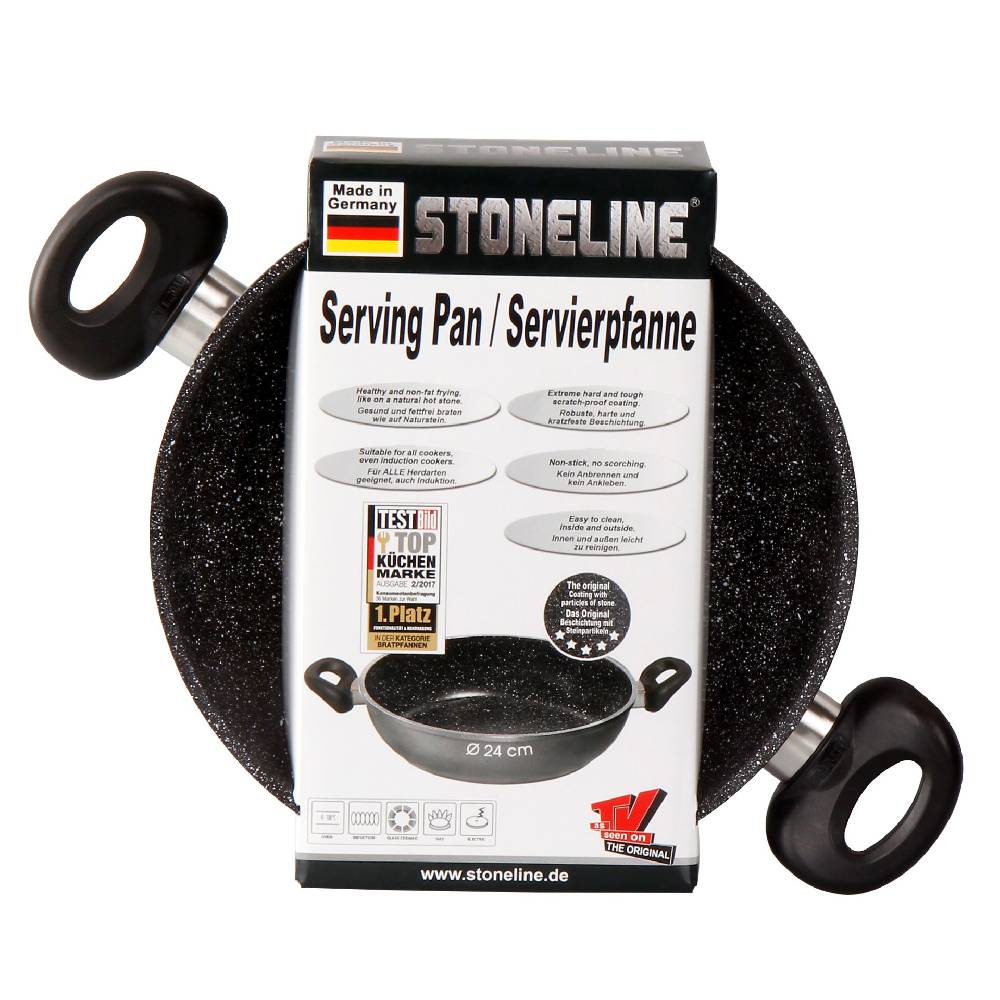 Stoneline Servierpfanne 24 cm Schwarz 2025