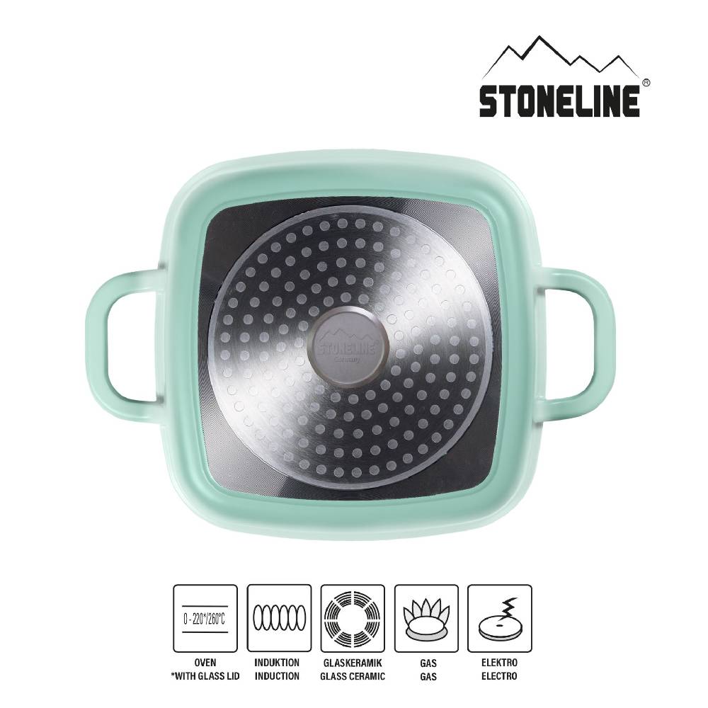 Stoneline Servierpfanne Eckig 20 cm Mint mit Deckel Online