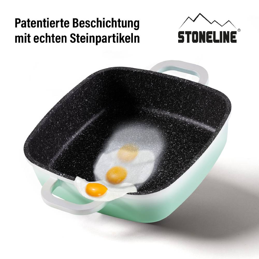 Stoneline Servierpfanne Eckig 20 cm Mint mit Deckel Online