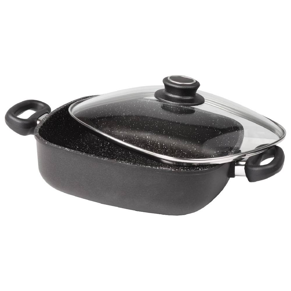 Stoneline Servierpfanne Eckig 24 cm mit Deckel