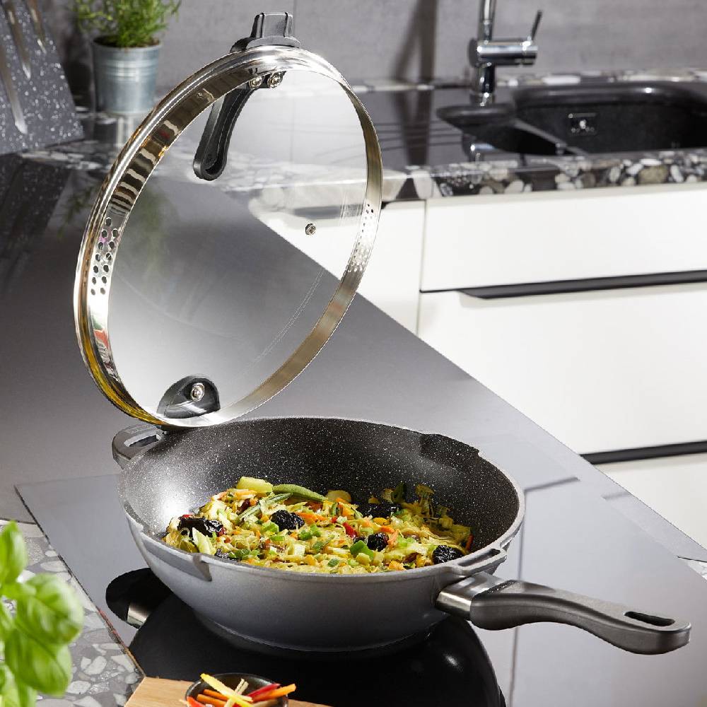 Stoneline Wokpfanne 32 cm mit Deckel Günstiger Verkauf
