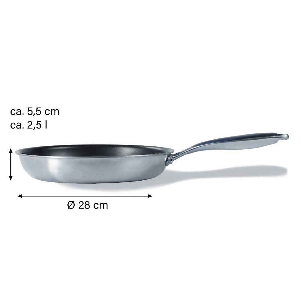 Stoneline Edelstahlpfanne Bratpfanne 28 cm ohne Deckel Sonderangebot