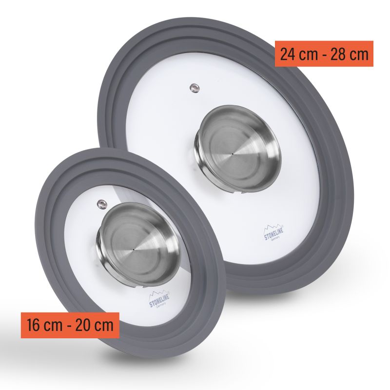 Stoneline Universal Glasdeckel Set mit Aroma-Funktion Grau