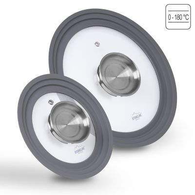 Stoneline Universal Glasdeckel Set mit Aroma-Funktion Grau Exklusivangebot