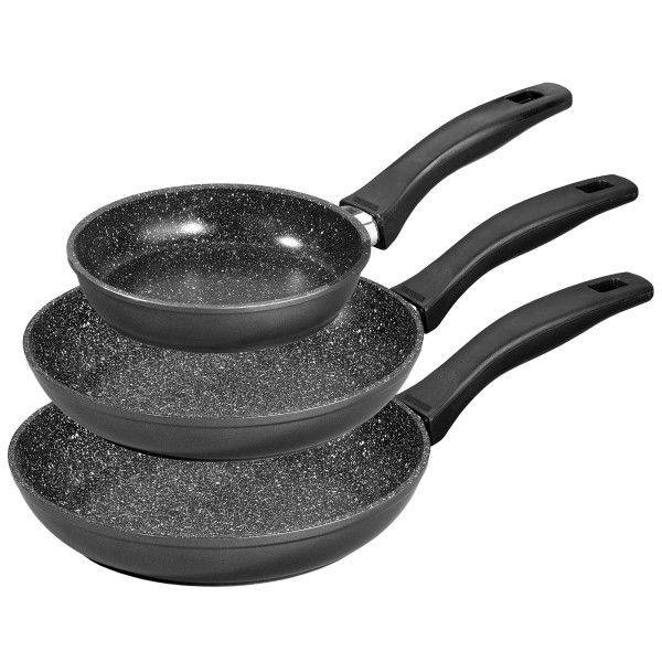 Stoneline Pfannen-Set 3-teilig 16/20/24 ohne Deckel