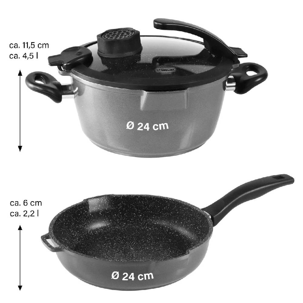 Stoneline Kochgeschirr-Set 4-teilig 24 cm mit Deckel Saisonale Angebote