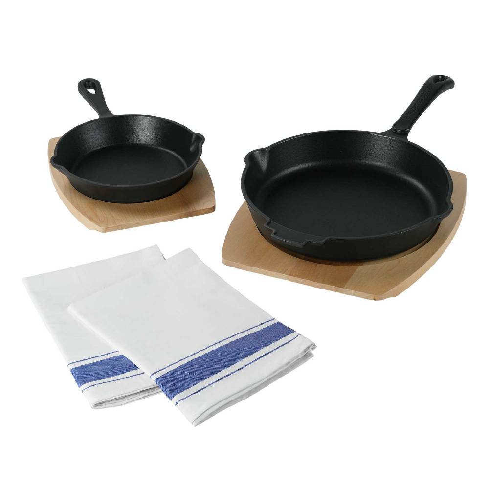 Stoneline Gusseisenpfanne Set 2-teilig 20/28, Emaille Bratpfanne