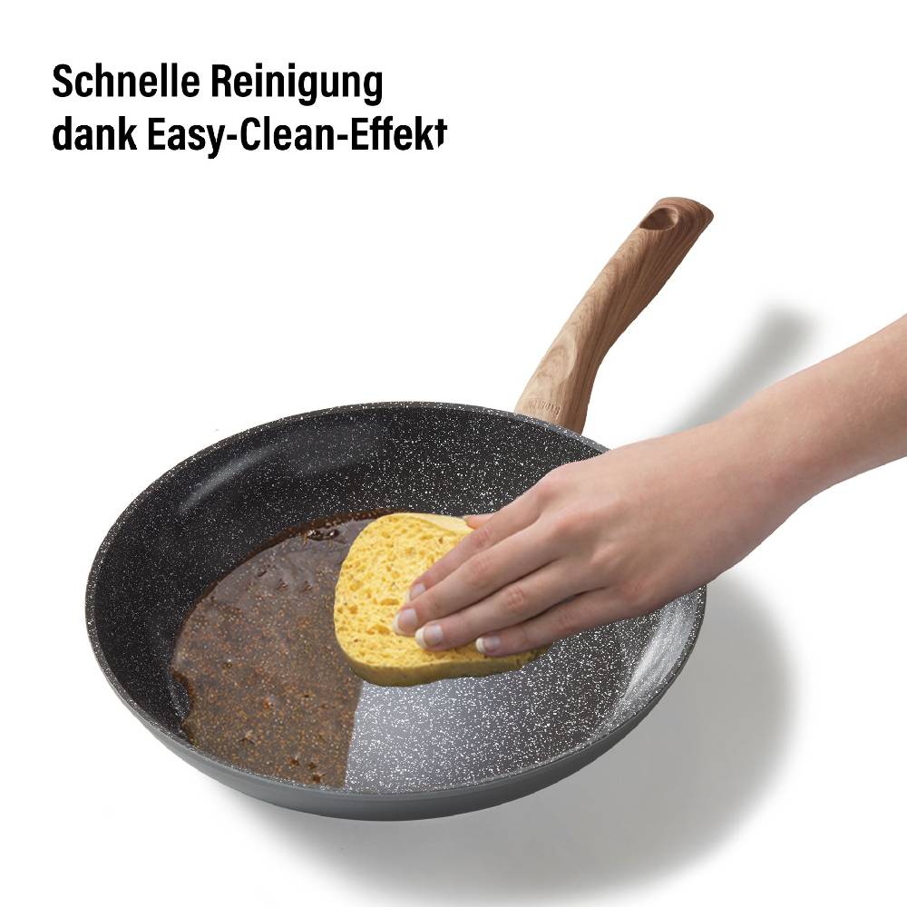 Stoneline Keramik Kochgeschirr-Set 14-teilig mit Deckeln - Holzoptik Kauf eins, bekomm eins gratis