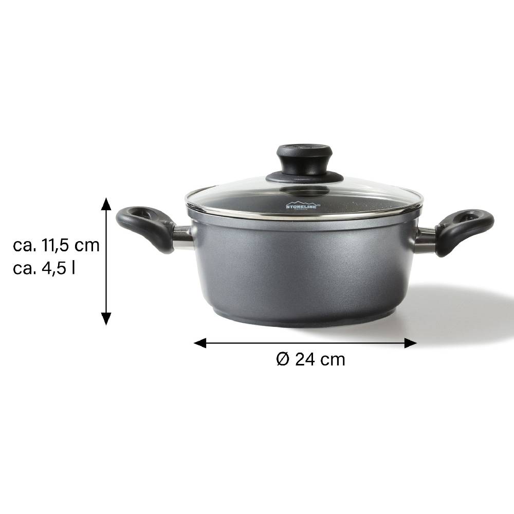 Stoneline Kochtopf 24 cm mit Deckel Kostenlose Rückgabe