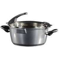 Stoneline Kochtopf 24 cm mit Sieb-Glasdeckel