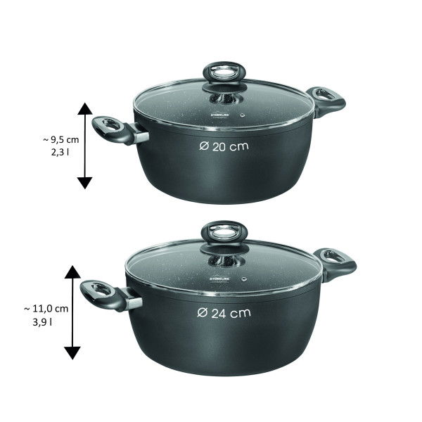 Stoneline Kochtopf 20 cm mit Deckel Neueste Stile