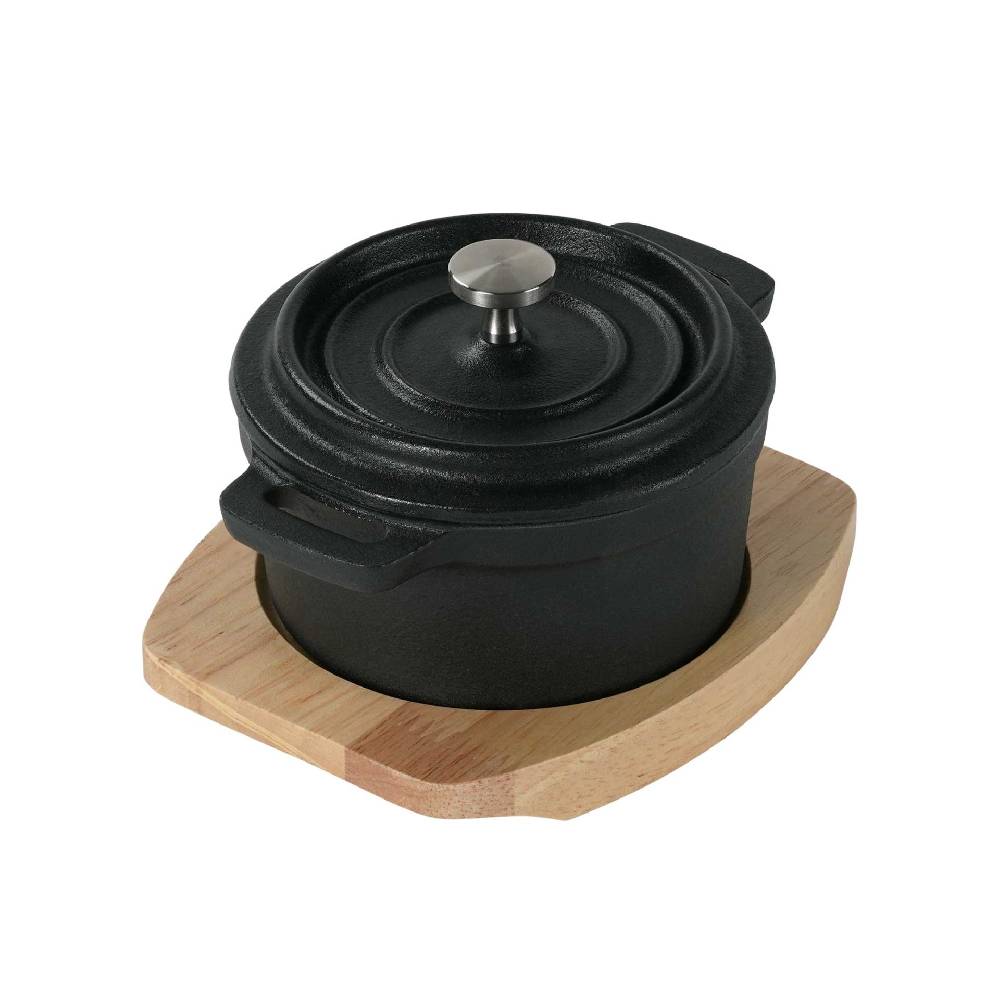 Stoneline Mini Cocotte 9 cm Gusseisen, Kleiner Emaille Topf