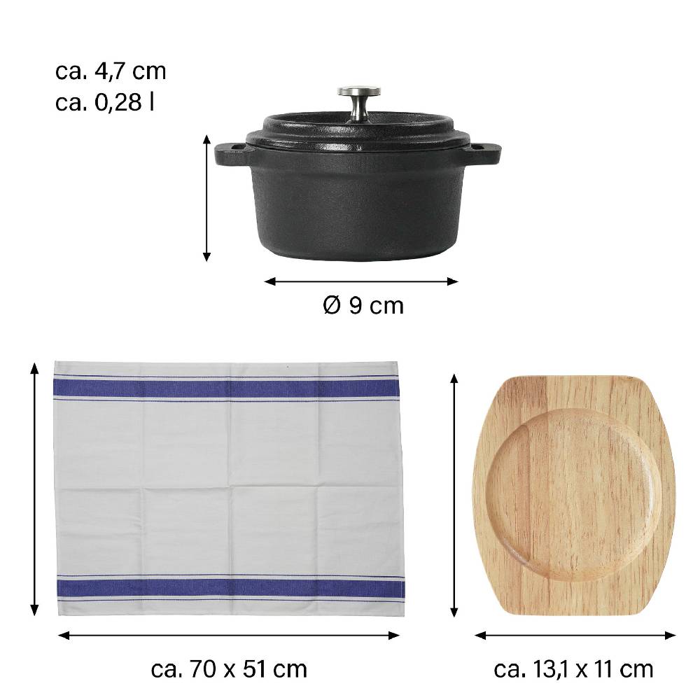 Stoneline Mini Cocotte 9 cm Gusseisen, Kleiner Emaille Topf Bis zu 50% Rabatt