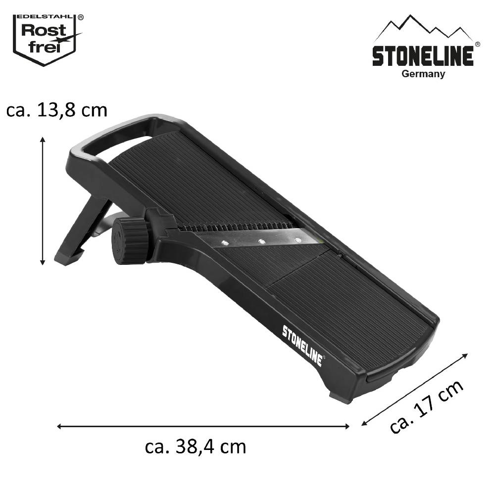 Stoneline Gemüsehobel Verstellbar Set 3-teilig Schwarz Hotsell