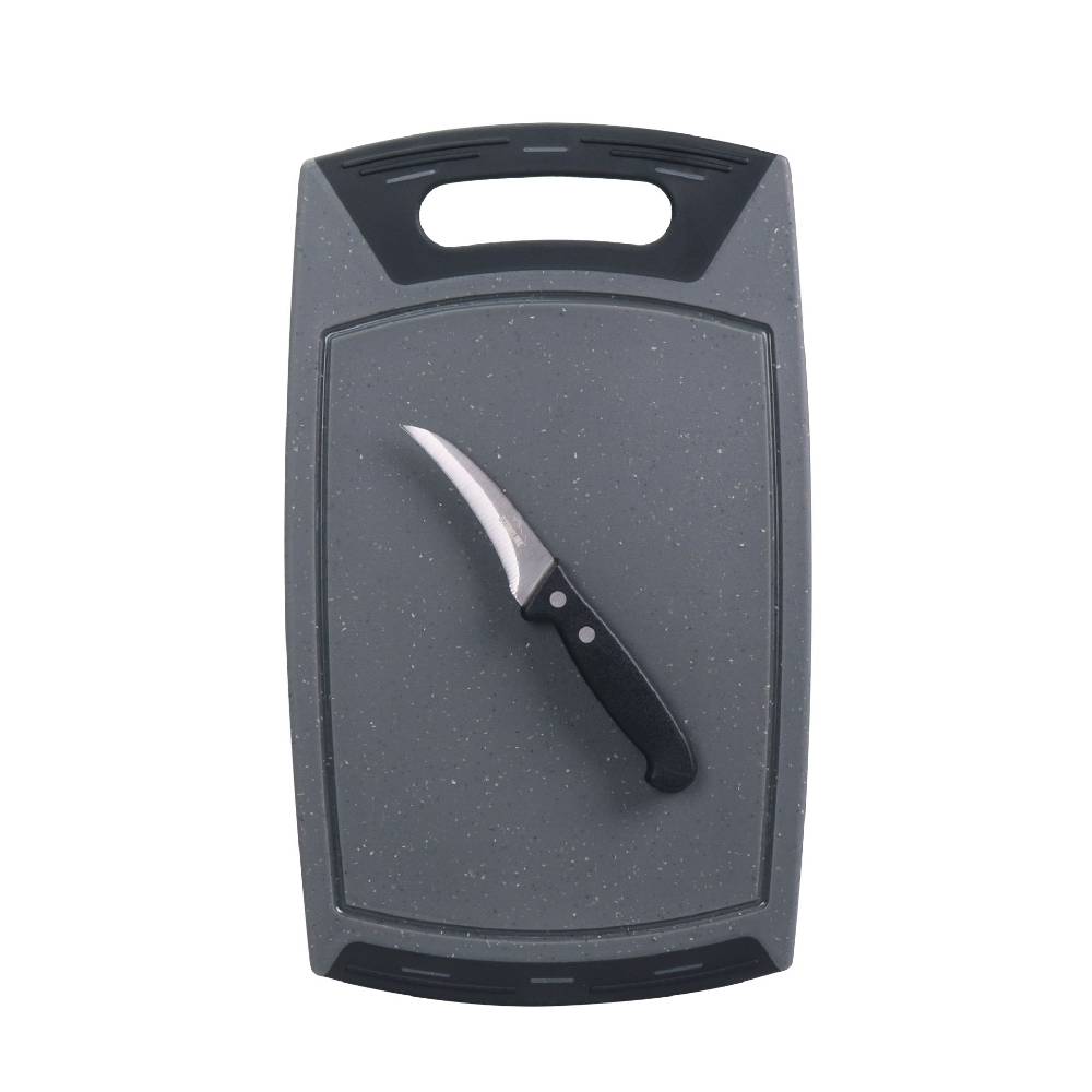 Stoneline Schneidebrett 36x22 cm und Gemüsemesser Set 2-teilig