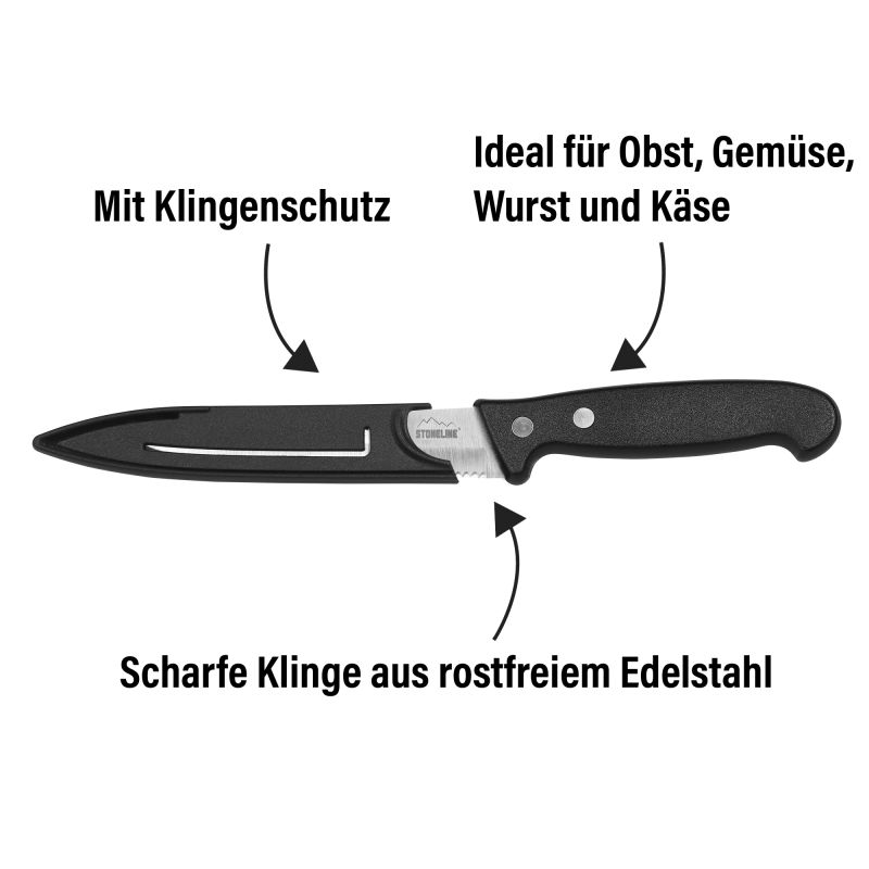 Stoneline Schneidebrett 36x22 und Universalmesser Set 2-teilig Fabrik Onlineshop