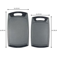 Stoneline Schneidebrett 36x22 und 42x25 cm Set 2-teilig Fabrikpreis