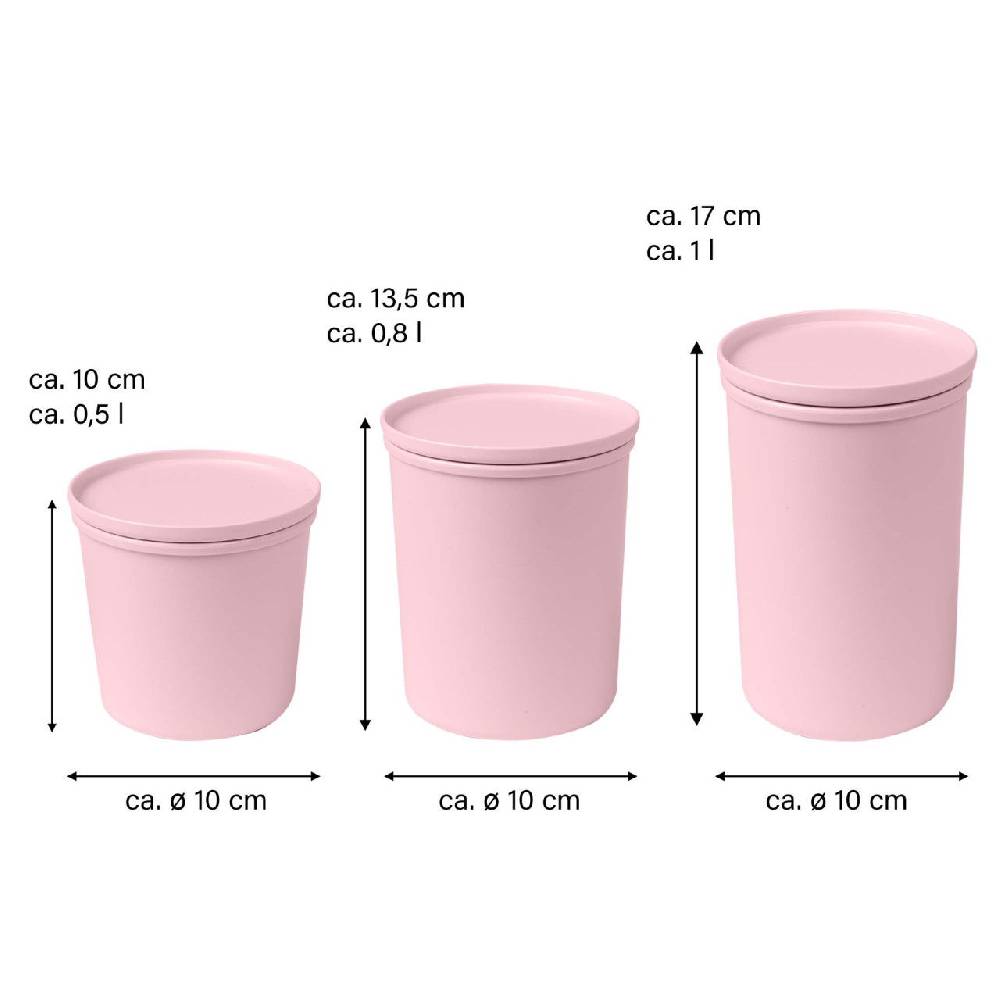 Stoneline Frischhaltedose rPET 500/800/1.000 ml Set 3-teilig Rosa Versandkostenfrei