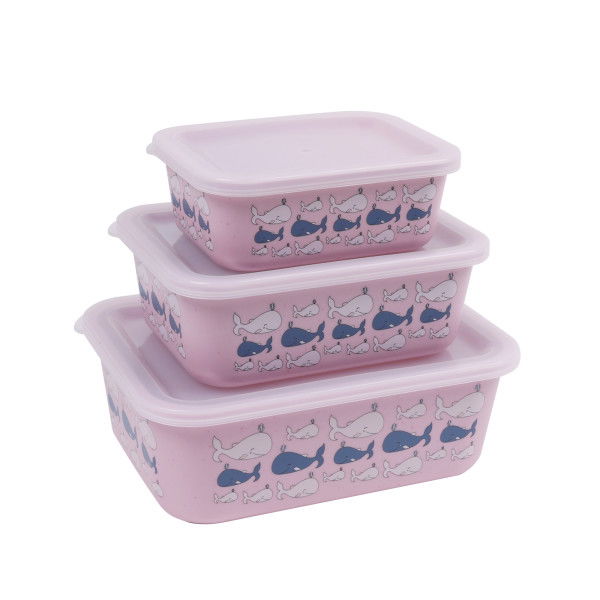 Stoneline Aufbewahrungsbox rPET 400/730/1.300 ml Set 3-teilig Rosa