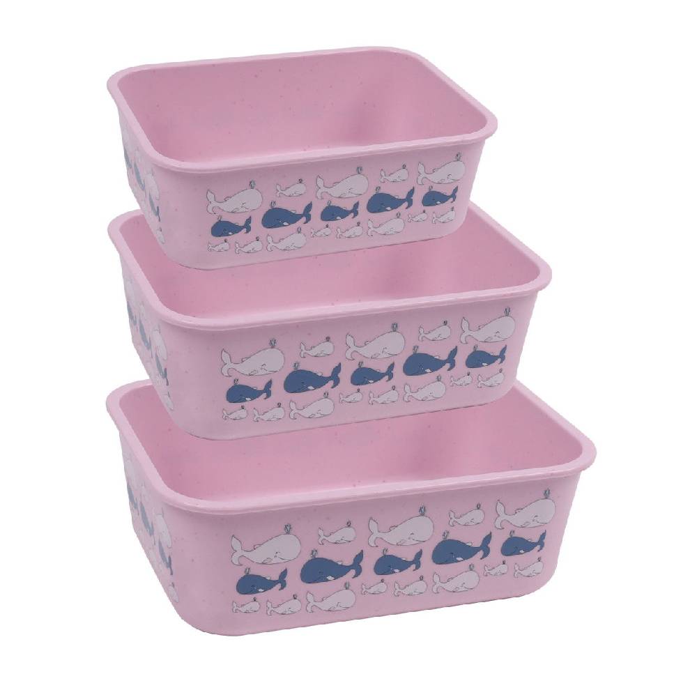 Stoneline Aufbewahrungsbox rPET 400/730/1.300 ml Set 3-teilig Rosa Großer Ausverkauf