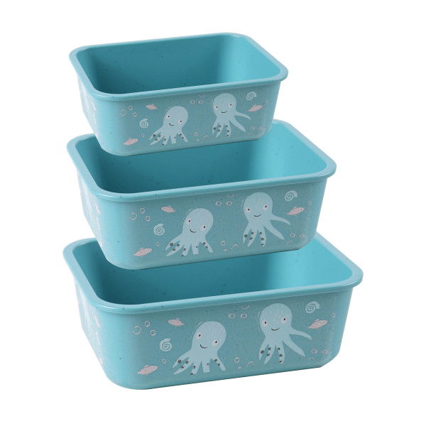 Stoneline Aufbewahrungsbox rPET 400/730/1.300 ml Set 3-teilig Türkis Flash Sale