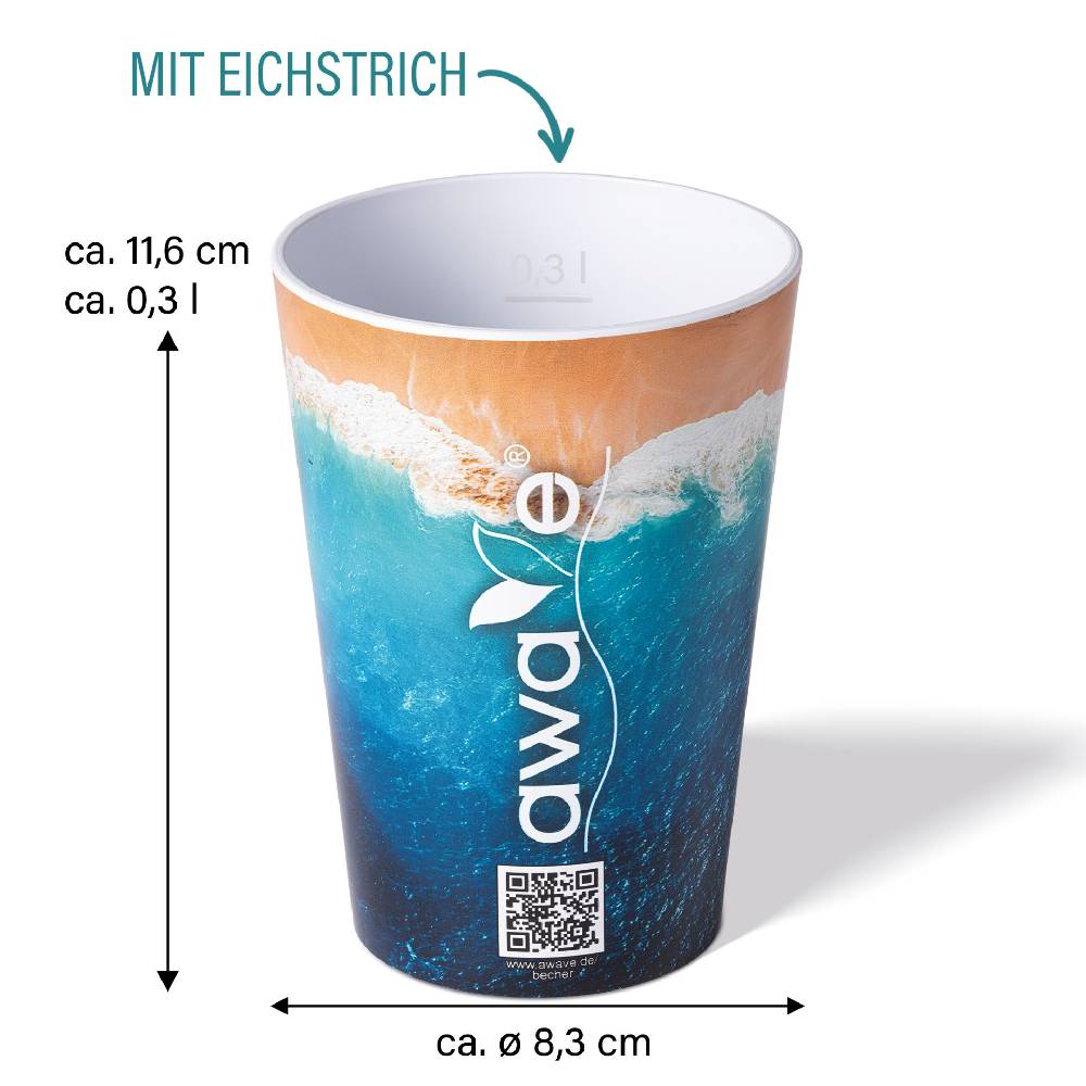 Stoneline Trinkbecher 300 ml rPET Set 4-teilig, mit Eichstrich Online Shopping