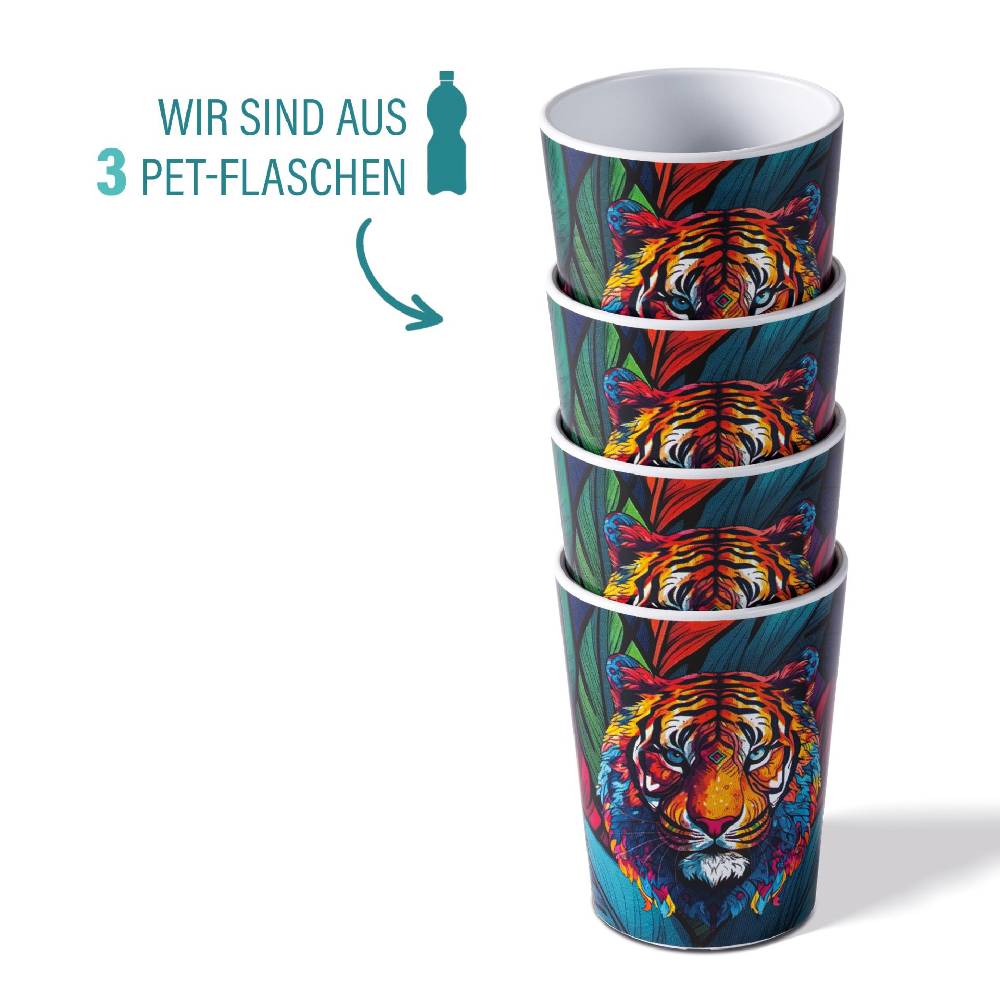 Stoneline Shotbecher 4 cl rPET Set 4-teilig, Eichstrich bei 2 cl und 4 cl Exklusivangebot