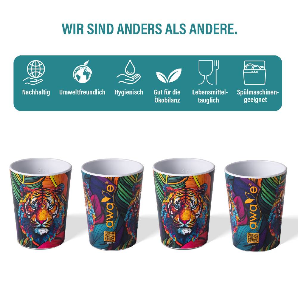 Stoneline Shotbecher 4 cl rPET Set 4-teilig, Eichstrich bei 2 cl und 4 cl Exklusivangebot