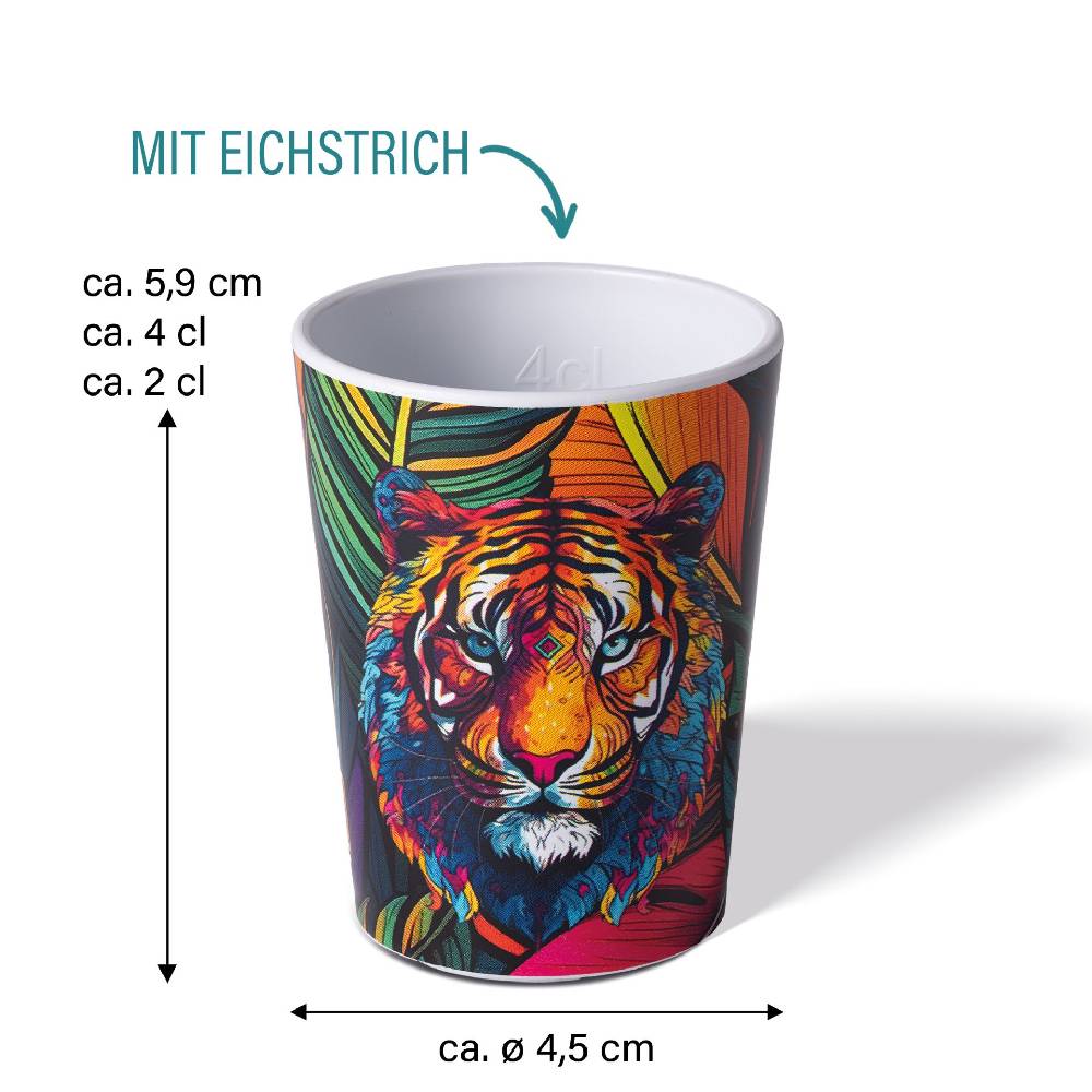 Stoneline Shotbecher 4 cl rPET Set 4-teilig, Eichstrich bei 2 cl und 4 cl Exklusivangebot