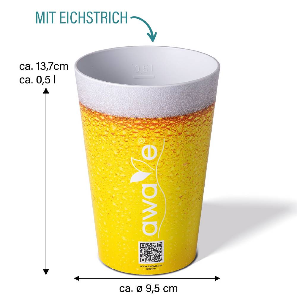 Stoneline Trinkbecher 500 ml rPET Set 4-teilig, mit Eichstrich Preisnachlass