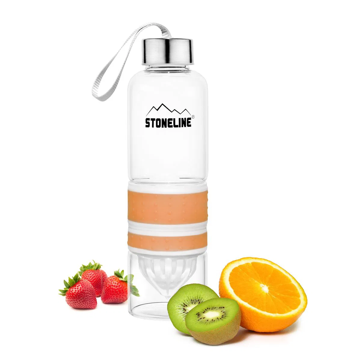 Stoneline Trinkflasche mit Saftpresse 550 ml Orange Black Friday