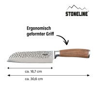 Stoneline Santokumesser 30,5 cm Damast - Hammerschlag Jubiläumsangebot