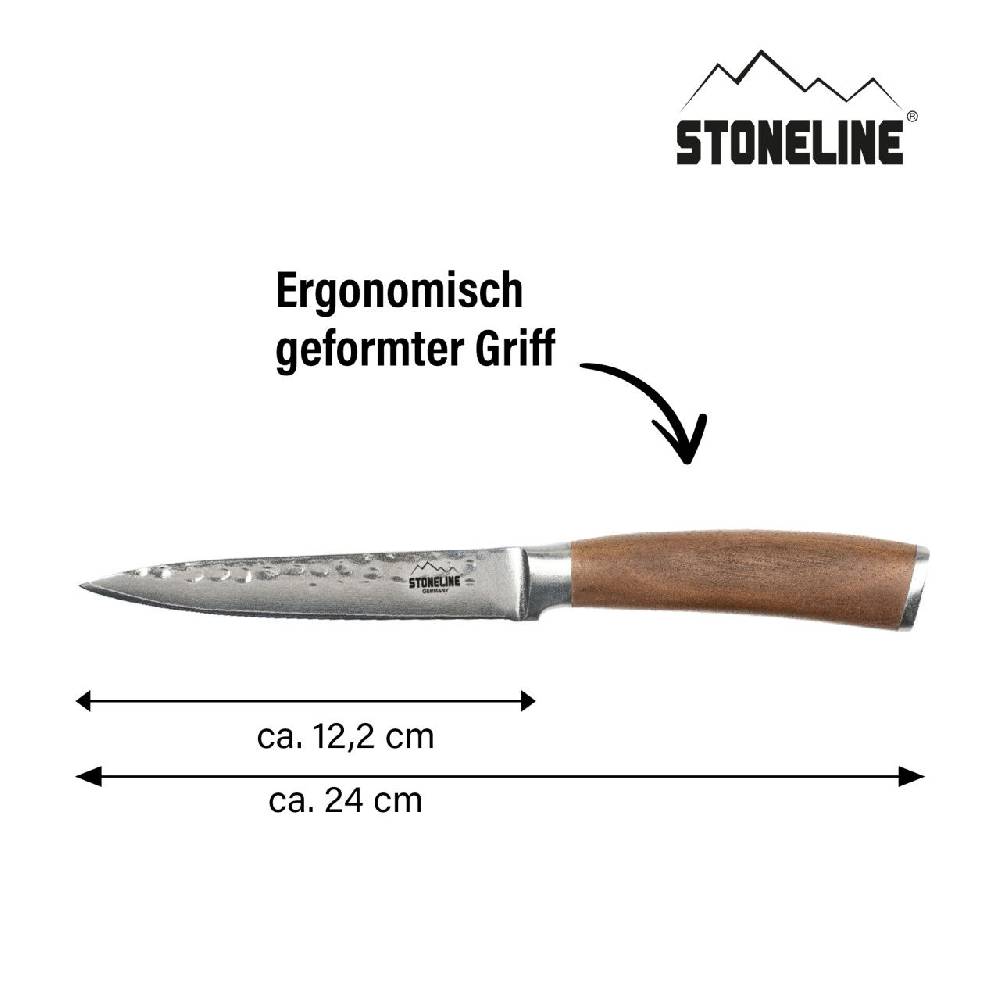 Stoneline Universalmesser 24 cm Damast - Hammerschlag Lagerräumung