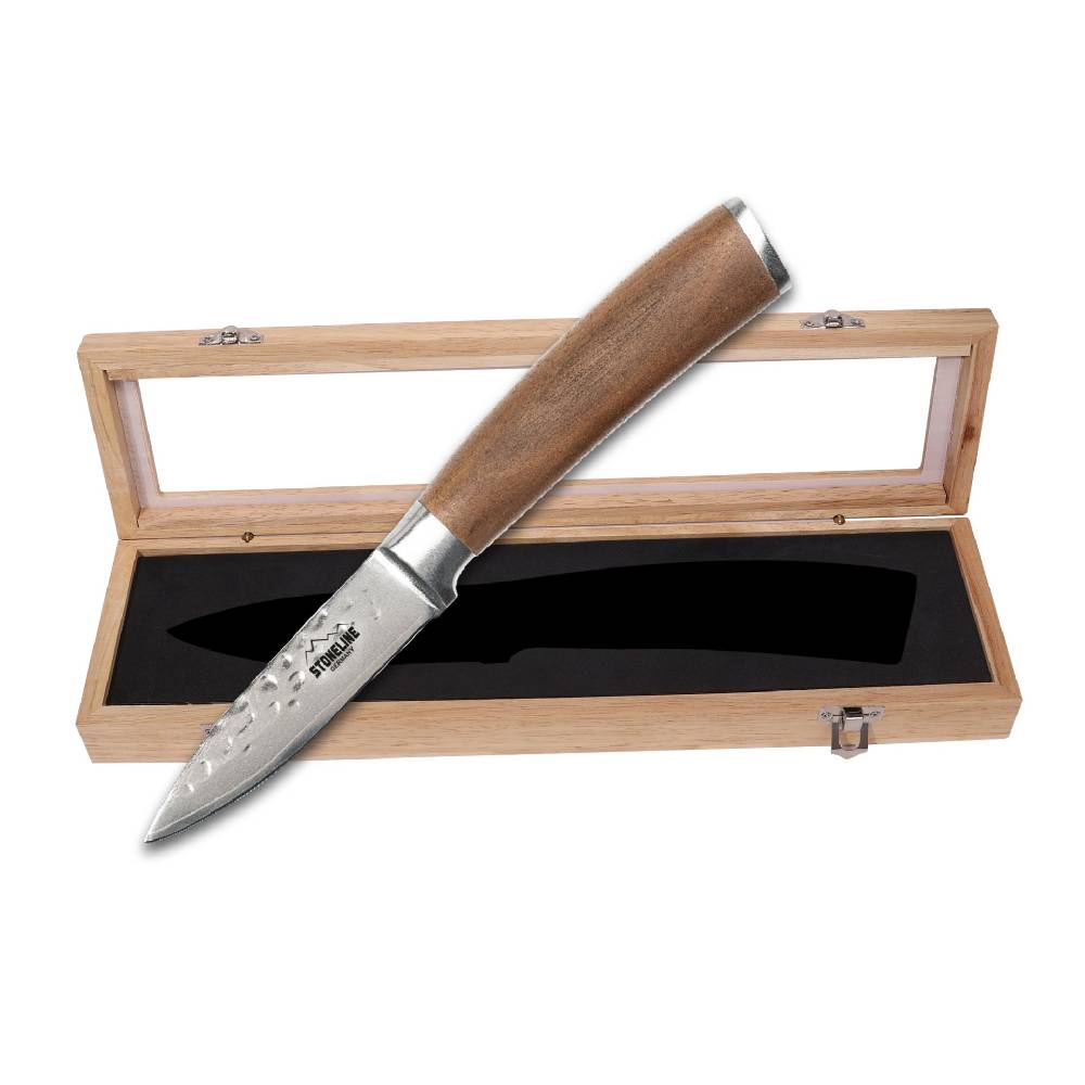 Stoneline Schälmesser 20 cm Damast - Hammerschlag