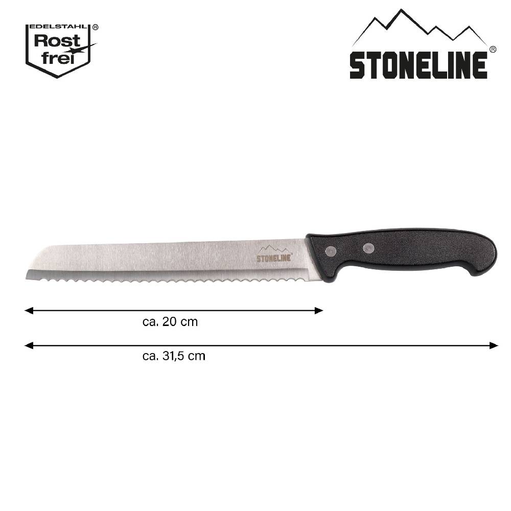 Stoneline Edelstahl Brotmesser 31,5 cm Große Rabatte