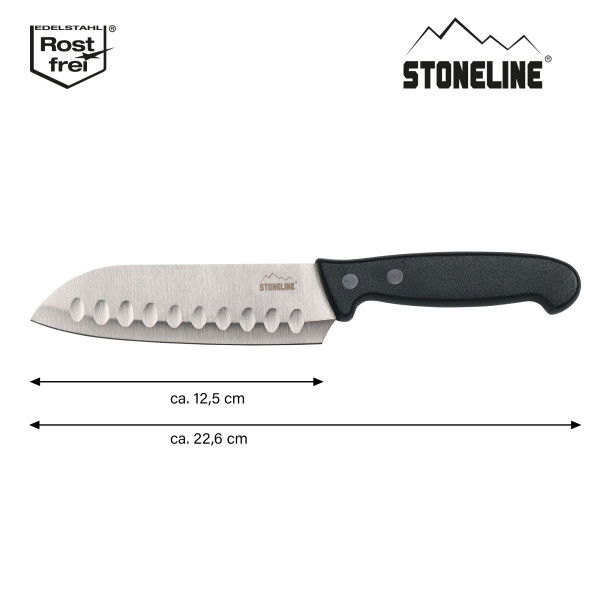 Stoneline Edelstahl Santokumesser 22,5 cm Saisonale Angebote