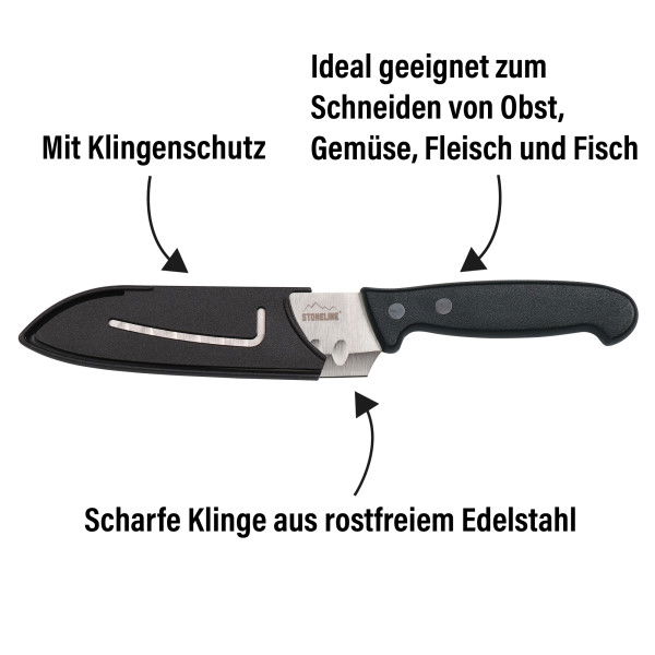 Stoneline Edelstahl Santokumesser 22,5 cm Saisonale Angebote