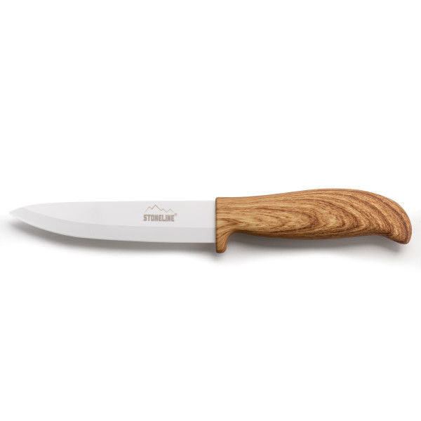 Stoneline Keramik Universalmesser 24 cm Holzoptik