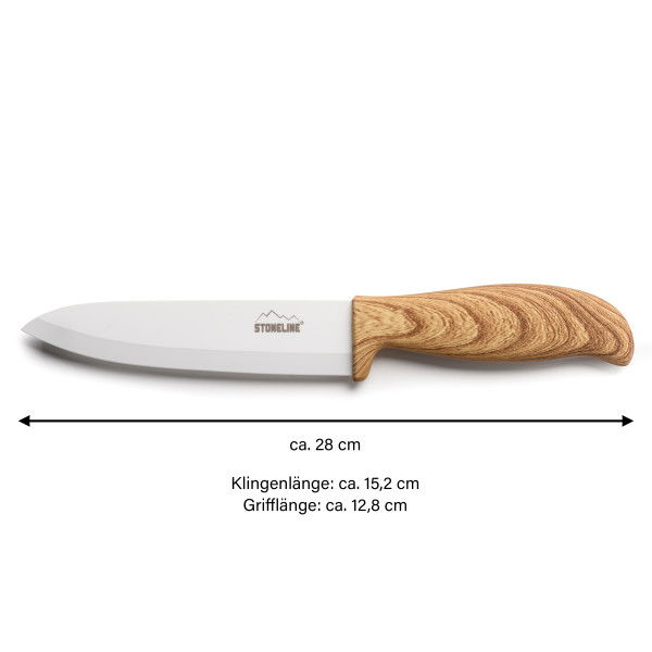 Stoneline Keramik Chefmesser 28 cm Holzoptik Tägliche Deals