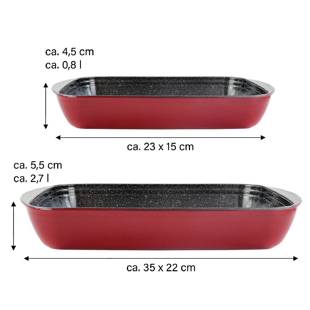 Stoneline Auflaufform Eckig Set 2-teilig Wochenangebot