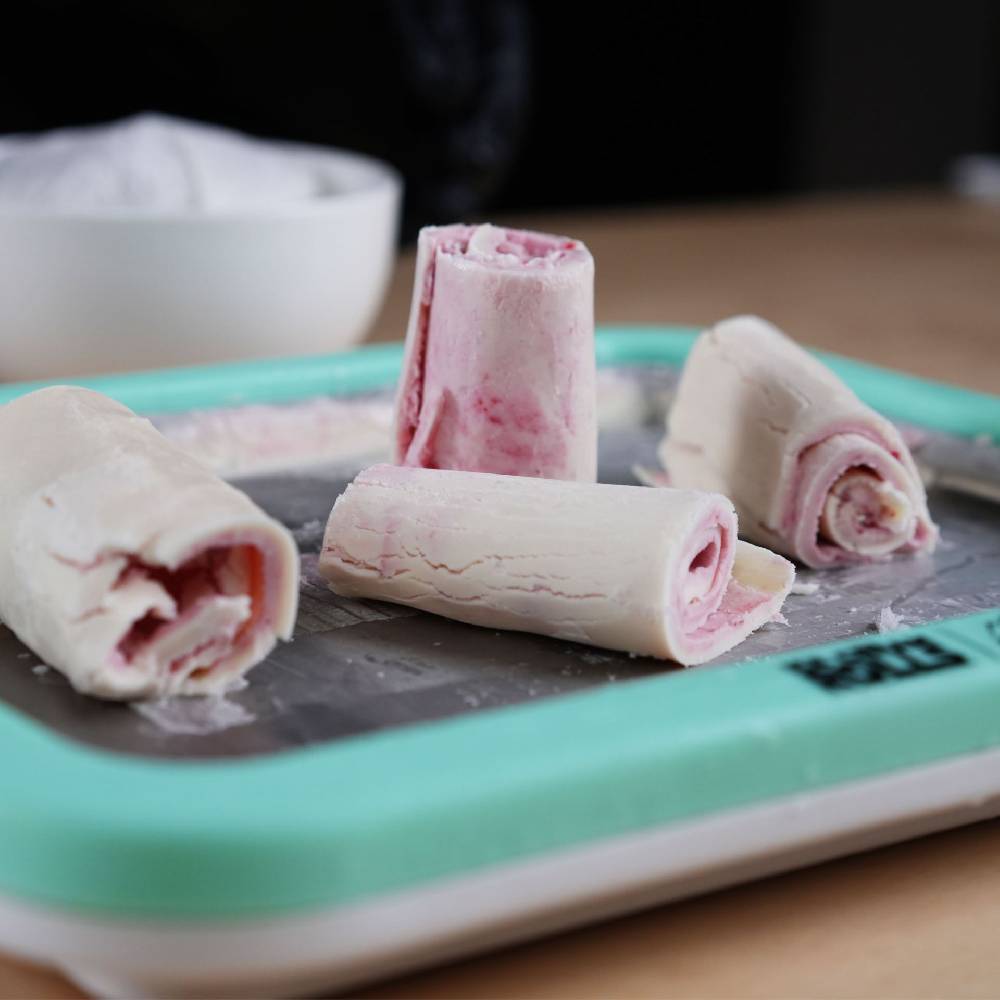 Stoneline Eisplatte für Hausgemachte Eiscreme Speiseeis Rosé Begrenzte Freigabe