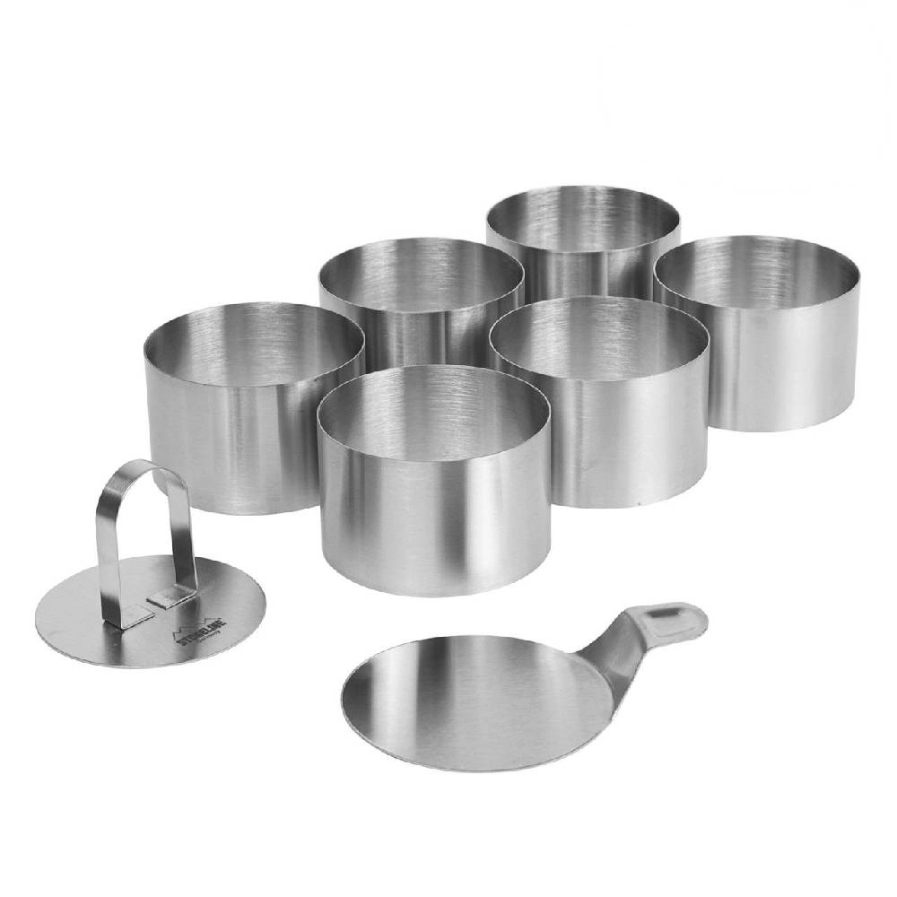 Stoneline Dessertringe Speiseringe Rund Set 8-teilig Edelstahl
