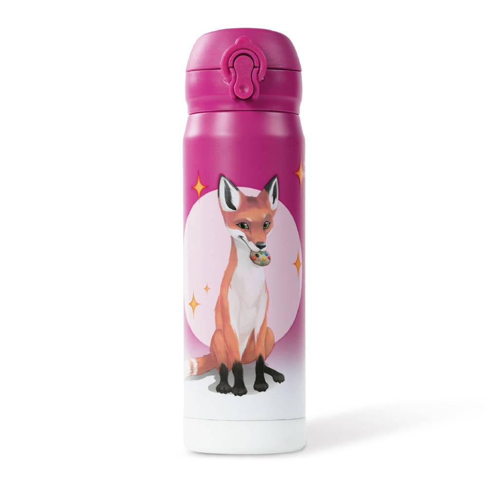 Stoneline Die Schule der Magischen Tiere Trinkflasche 380 ml Edelstahl Beerenrot, Rabbat