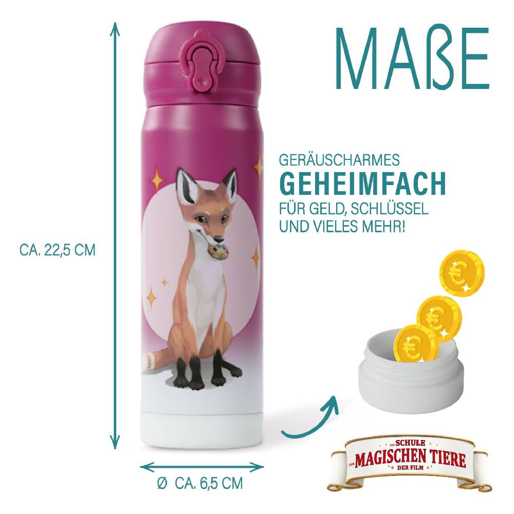 Stoneline Die Schule der Magischen Tiere Trinkflasche 380 ml Edelstahl Beerenrot, Rabbat Clearance-Verkauf