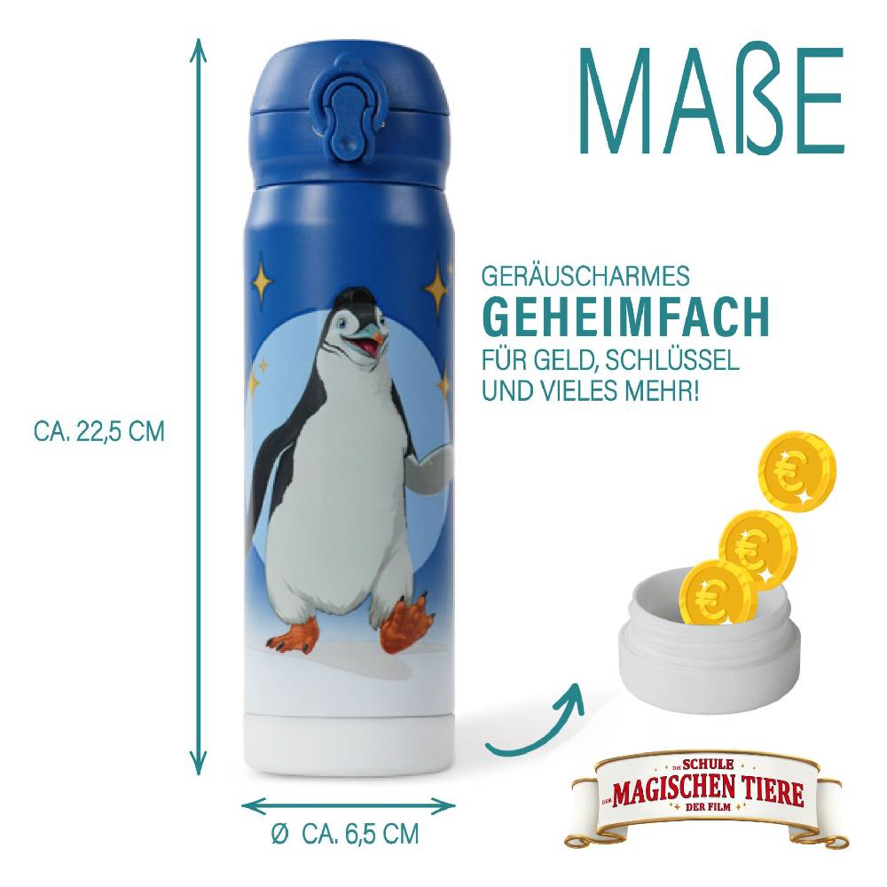 Stoneline Die Schule der Magischen Tiere Trinkflasche 380 ml Edelstahl Blau, Juri Kostenloser Versand international