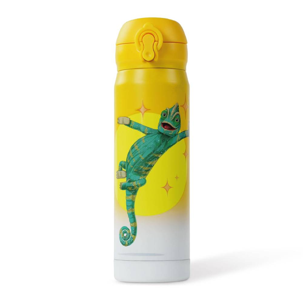 Stoneline Die Schule der Magischen Tiere Trinkflasche 380 ml Edelstahl Gelb, Caspar