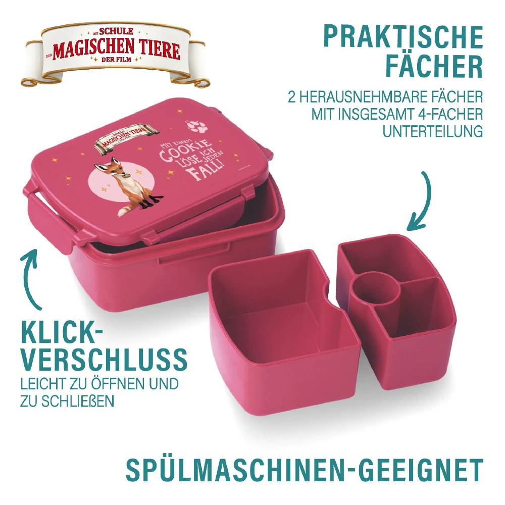 Stoneline Die Schule der Magischen Tiere Brotdose rPET Beerenrot, Rabbat Speichern exportieren