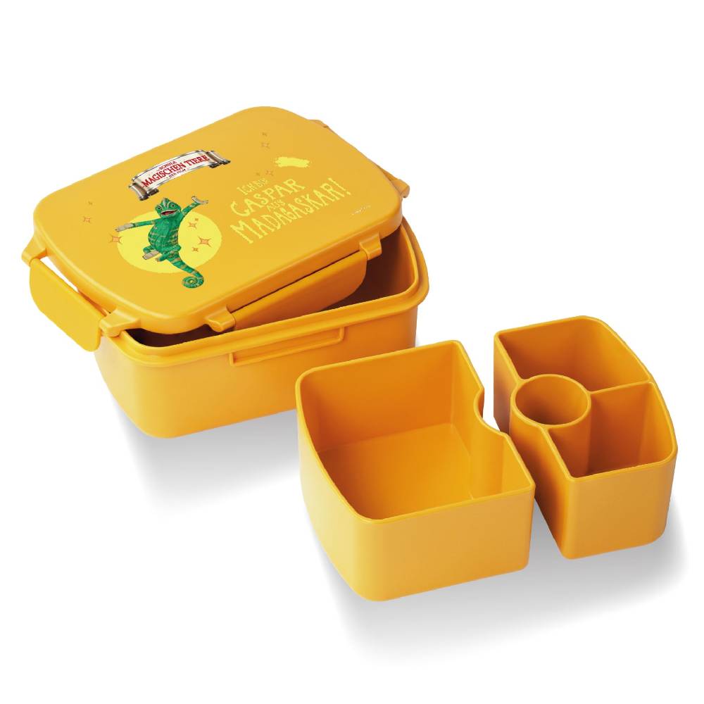 Stoneline Die Schule der Magischen Tiere Brotdose rPET Gelb, Caspar