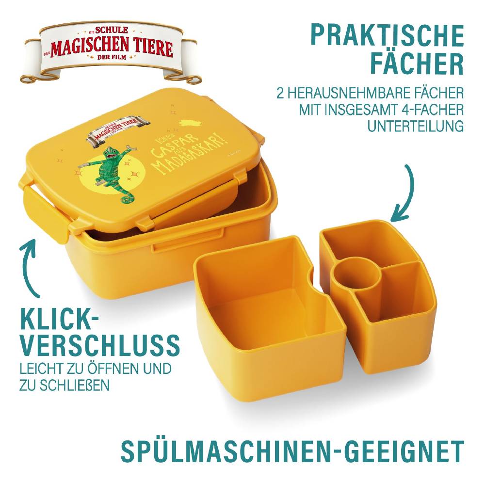 Stoneline Die Schule der Magischen Tiere Brotdose rPET Gelb, Caspar Im Verkauf