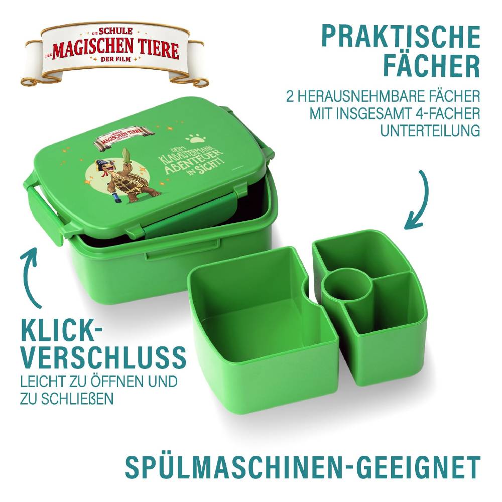 Stoneline Die Schule der Magischen Tiere Brotdose rPET Grün, Henrietta zollfrei